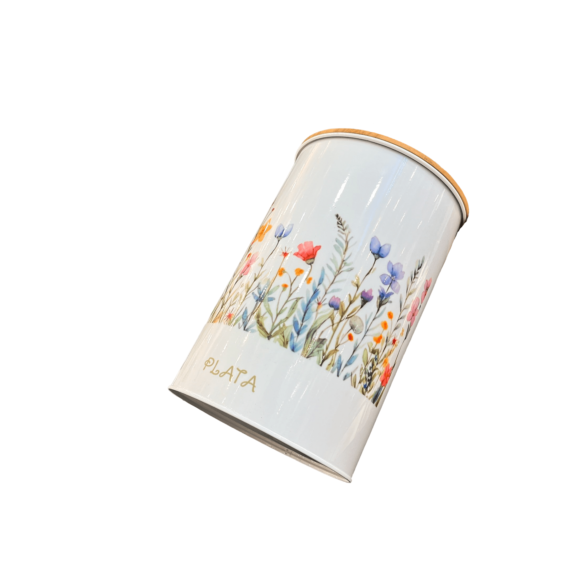 ظرف فلزی برنج با درب بامبو پلاتا