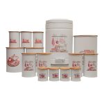 سرویس آشپزخانه ۱۵ پارچه فلزی پلاتا مدل P-4008 ضدزنگ و قابل شستشو