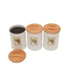 بانکه فلزی پلاتا با طراحی خاص و چاپ ثابت، مناسب نگهداری چای،قهوه