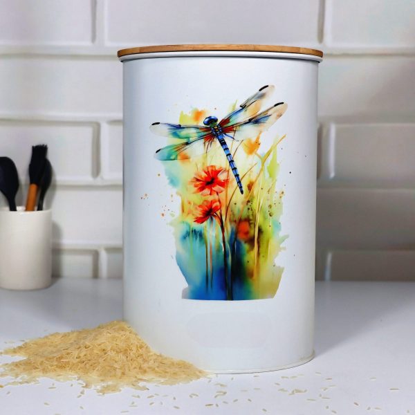 ظرف فلزی درب بامبو برنج پلاتا